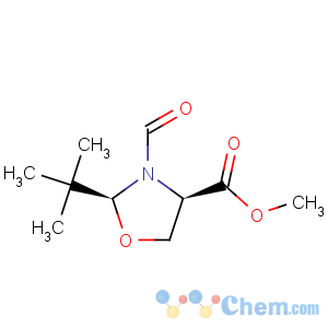 CAS No:131233-89-1 4-Oxazolidinecarboxylicacid, 2-(1,1-dimethylethyl)-3-formyl-, methyl ester, (2S,4R)-