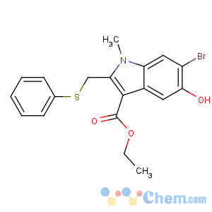 CAS No:131707-24-9 ethyl<br />6-bromo-5-hydroxy-1-methyl-2-(phenylsulfanylmethyl)indole-3-carboxylate