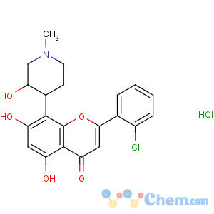 CAS No:131740-09-5 2-(2-chlorophenyl)-5,7-dihydroxy-8-[(3S,<br />4R)-3-hydroxy-1-methylpiperidin-4-yl]chromen-4-one