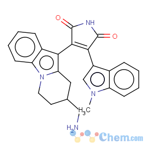 CAS No:131848-97-0 1H-Pyrrole-2,5-dione,3-[8-(aminomethyl)-6,7,8,9-tetrahydropyrido[1,2-a]indol-10-yl]-4-(1-methyl-1H-indol-3-yl)-