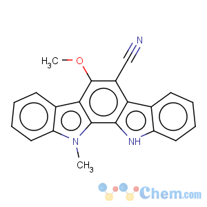 CAS No:131926-77-7 Indolo[2,3-a]carbazole-5-carbonitrile,11,12-dihydro-6-methoxy-11-methyl-