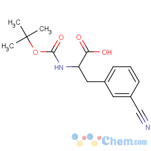 CAS No:131980-30-8 (2S)-3-(3-cyanophenyl)-2-[(2-methylpropan-2-yl)oxycarbonylamino]<br />propanoic acid
