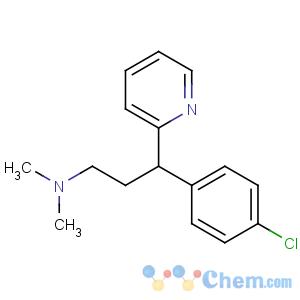CAS No:132-22-9 3-(4-chlorophenyl)-N,N-dimethyl-3-pyridin-2-ylpropan-1-amine