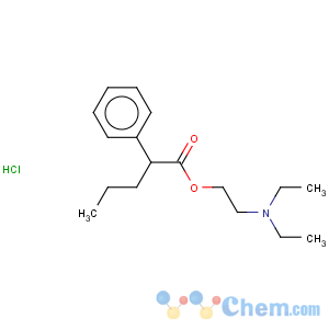 CAS No:132-45-6 Benzeneacetic acid, a-propyl-, 2-(diethylamino)ethylester, hydrochloride (1:1)