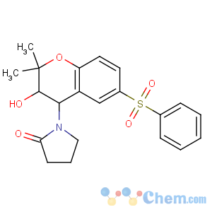CAS No:132014-21-2 1-[(3S,4R)-6-(benzenesulfonyl)-3-hydroxy-2,2-dimethyl-3,<br />4-dihydrochromen-4-yl]pyrrolidin-2-one
