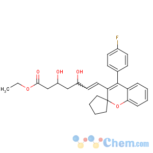 CAS No:132017-01-7 ethyl<br />(E,3S,5R)-7-[4-(4-fluorophenyl)spiro[chromene-2,<br />1'-cyclopentane]-3-yl]-3,5-dihydroxyhept-6-enoate