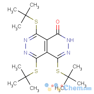CAS No:132063-05-9 1,4,5-tris(tert-butylsulfanyl)-7H-pyridazino[4,5-d]pyridazin-8-one