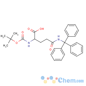 CAS No:132388-69-3 (2S)-2-[(2-methylpropan-2-yl)oxycarbonylamino]-5-oxo-5-(tritylamino)<br />pentanoic acid
