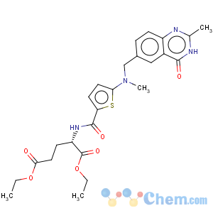 CAS No:132463-02-6 Diethyl N-[5-[N-[(3,4-dihydro-2-methyl-4-oxo-6-quinazolinyl)methyl]-N-methylamino]-2-thenoyl]-L-glutamate