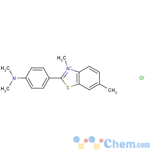 CAS No:1326-12-1 4-(3,6-dimethyl-1,3-benzothiazol-3-ium-2-yl)-N,<br />N-dimethylaniline