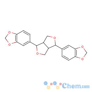CAS No:133-04-0 1,3-Benzodioxole,5,5'-[(1R,3aS,4S,6aS)-tetrahydro-1H,3H-furo[3,4-c]furan-1,4-diyl]bis-