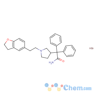 CAS No:133099-07-7 2-[(3S)-1-[2-(2,3-dihydro-1-benzofuran-5-yl)ethyl]pyrrolidin-3-yl]-2,<br />2-diphenylacetamide