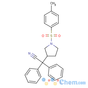 CAS No:133099-09-9 2-[(3S)-1-(4-methylphenyl)sulfonylpyrrolidin-3-yl]-2,<br />2-diphenylacetonitrile