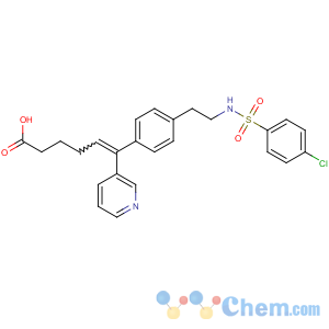 CAS No:133276-80-9 (E)-6-[4-[2-[(4-chlorophenyl)sulfonylamino]ethyl]phenyl]-6-pyridin-3-<br />ylhex-5-enoic acid