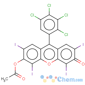 CAS No:133433-82-6 3H-Xanthen-3-one,6-(acetyloxy)-2,4,5,7-tetraiodo-9-(2,3,4,5-tetrachlorophenyl)-