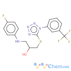 CAS No:133506-55-5 2-Propanol,1-[(4-fluorophenyl)amino]-3-[[1-[3-(trifluoromethyl)phenyl]-1H-tetrazol-5-yl]thio]-
