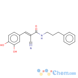 CAS No:133550-34-2 2-Propenamide,2-cyano-3-(3,4-dihydroxyphenyl)-N-(3-phenylpropyl)-, (2E)-