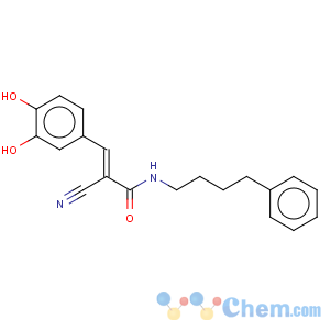 CAS No:133550-41-1 2-Propenamide,2-cyano-3-(3,4-dihydroxyphenyl)-N-(4-phenylbutyl)-, (2E)-