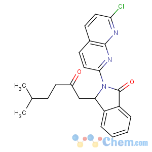 CAS No:133737-32-3 2-(7-chloro-1,<br />8-naphthyridin-2-yl)-3-(5-methyl-2-oxohexyl)-3H-isoindol-1-one