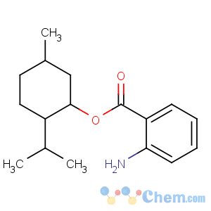 CAS No:134-09-8 (5-methyl-2-propan-2-ylcyclohexyl) 2-aminobenzoate