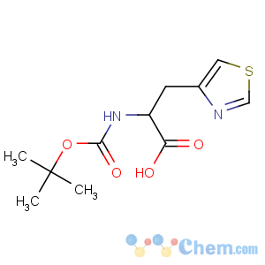 CAS No:134107-69-0 (2R)-2-[(2-methylpropan-2-yl)oxycarbonylamino]-3-(1,<br />3-thiazol-4-yl)propanoic acid
