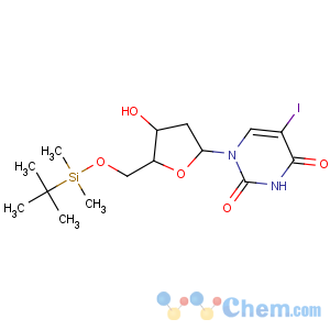 CAS No:134218-81-8 1-[(2R,4S,<br />5R)-5-[[tert-butyl(dimethyl)silyl]oxymethyl]-4-hydroxyoxolan-2-yl]-5-<br />iodopyrimidine-2,4-dione