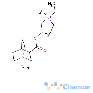 CAS No:13435-69-3 1-Azoniabicyclo[2.2.2]octane,3-[[2-(diethylmethylammonio)ethoxy]carbonyl]-1-methyl-, iodide (1:2)