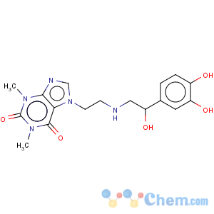 CAS No:13460-98-5 1H-Purine-2,6-dione,7-[2-[[2-(3,4-dihydroxyphenyl)-2-hydroxyethyl]amino]ethyl]-3,7-dihydro-1,3-dimethyl-