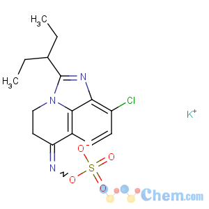 CAS No:134601-07-3 Hydroxylamine-O-sulfonicacid,N-[9-chloro-2-(1-ethylpropyl)-4,5-dihydro-6H-imidazo[4,5,1-ij]quinolin-6-ylidene]-,potassium salt (9CI)