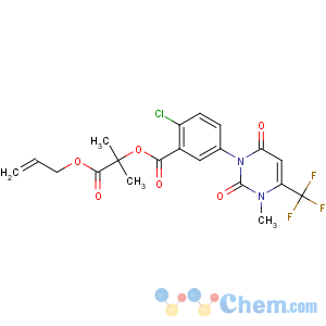 CAS No:134605-64-4 (2-methyl-1-oxo-1-prop-2-enoxypropan-2-yl)<br />2-chloro-5-[3-methyl-2,<br />6-dioxo-4-(trifluoromethyl)pyrimidin-1-yl]benzoate