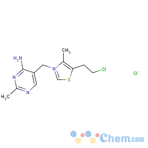 CAS No:13471-78-8 Thiazolium,3-[(4-amino-2-methyl-5-pyrimidinyl)methyl]-5-(2-chloroethyl)-4-methyl-,chloride (1:1)