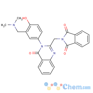 CAS No:134716-09-9 1H-Isoindole-1,3(2H)-dione,2-[[3-[3-[(dimethylamino)methyl]-4-hydroxyphenyl]-3,4-dihydro-4-oxo-2-quinazolinyl]methyl]-