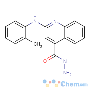 CAS No:134721-73-6 4-Quinolinecarboxylicacid, 2-[(2-methylphenyl)amino]-, hydrazide