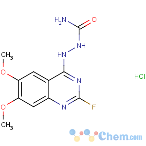 CAS No:134749-26-1 Hydrazinecarboxamide,2-(2-fluoro-6,7-dimethoxy-4-quinazolinyl)-, hydrochloride (1:1)