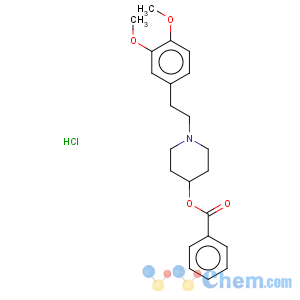CAS No:134826-28-1 4-Piperidinol,1-[2-(3,4-dimethoxyphenyl)ethyl]-, 4-benzoate, hydrochloride (1:1)