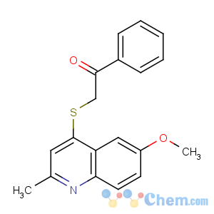 CAS No:134826-35-0 2-(6-methoxy-2-methylquinolin-4-yl)sulfanyl-1-phenylethanone