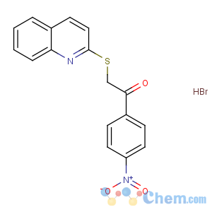 CAS No:134826-63-4 Ethanone,1-(4-nitrophenyl)-2-(2-quinolinylthio)-, hydrobromide (1:1)