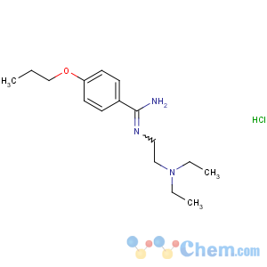 CAS No:135420-40-5 Benzenecarboximidamide,N-[2-(diethylamino)ethyl]-4-propoxy-, hydrochloride (1:1)