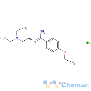 CAS No:135420-42-7 Benzenecarboximidamide,N-[2-(diethylamino)ethyl]-4-ethoxy-, hydrochloride (1:1)