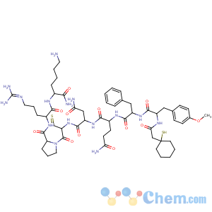 CAS No:135484-51-4 L-Lysinamide,N-[(1-mercaptocyclohexyl)acetyl]-O-methyl-L-tyrosyl-L-phenylalanyl-L-glutaminyl-L-asparaginyl-L-cysteinyl-L-prolyl-L-arginyl-,cyclic (1®