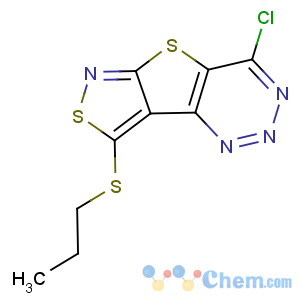 CAS No:135489-02-0 Isothiazolo[4',3':4,5]thieno[3,2-d]-1,2,3-triazine,4-chloro-8-(propylthio)-