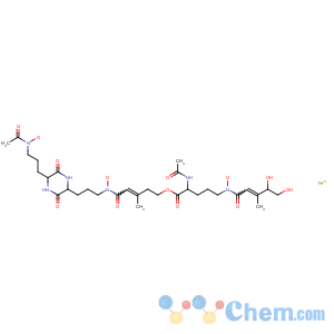 CAS No:135500-10-6 Iron,[5-[[3-[5-[3-(acetylhydroxyamino)propyl]-3,6-dioxo-2-piperazinyl]propyl]hydroxyamino]-3-methyl-5-oxo-3-pentenylN2-acetyl-N5-(4,5-dihydroxy-3-methyl-1-oxo-2-pentenyl)-N5-hydroxy-L-ornithinato(3-)]-(9CI)