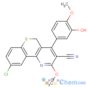 CAS No:135521-78-7 5H-[1]Benzothiopyrano[4,3-b]pyridine-3-carbonitrile,9-chloro-4-(3-hydroxy-4-methoxyphenyl)-2-methoxy-