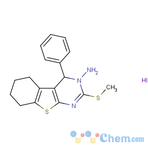 CAS No:135718-67-1 3-Amino-4-phenyl-2-methylmercapto-3,4,5,6,7,8-hexahydrobenzo(4,5)thien o(2,3-d)pyrimidine HI