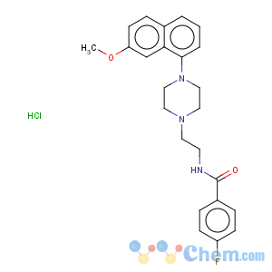 CAS No:135721-98-1 Benzamide,4-fluoro-N-[2-[4-(7-methoxy-1-naphthalenyl)-1-piperazinyl]ethyl]-,hydrochloride (1:?)