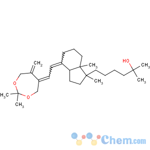 CAS No:135821-90-8 1H-Indene-1-pentanol,4-[2-(2,2-dimethyl-6-methylene-1,3-dioxepan-5-ylidene)ethylidene]octahydro-a,a,e,7a-tetramethyl-, [1R-[1a(R*),3ab,4E(Z),7aa]]- (9CI)
