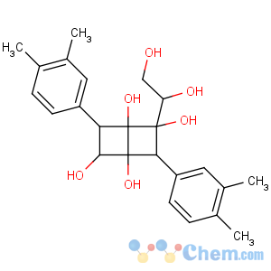 CAS No:135861-56-2 2-(1,2-dihydroxyethyl)-3,6-bis(3,<br />4-dimethylphenyl)bicyclo[2.2.0]hexane-1,2,4,5-tetrol