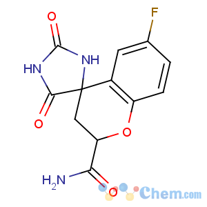 CAS No:136087-85-9 (2S,4S)-6-fluoro-2',5'-dioxospiro[2,3-dihydrochromene-4,<br />4'-imidazolidine]-2-carboxamide