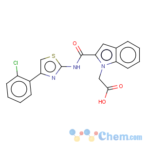 CAS No:136381-85-6 1H-Indole-1-aceticacid, 2-[[[4-(2-chlorophenyl)-2-thiazolyl]amino]carbonyl]-