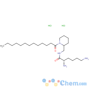 CAS No:136449-85-9 Hexanamide,2,6-diamino-N-[[1-(1-oxotridecyl)-2-piperidinyl]methyl]-, (2S)-